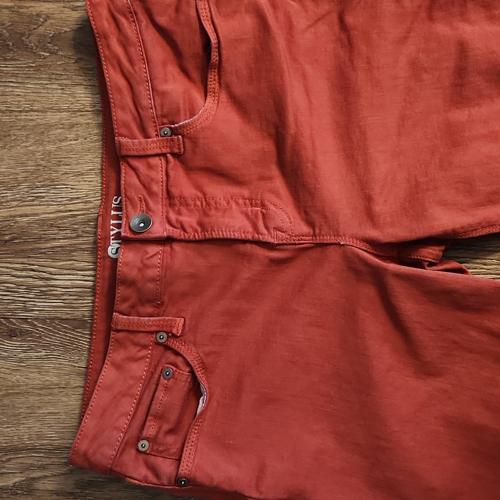 STYLUS Red Skinny Ankle Pants, size 31/12 - Picture 3 of 11